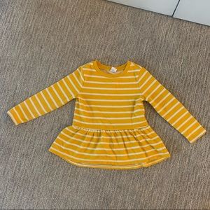 Mustard and white striped peplum ❤️